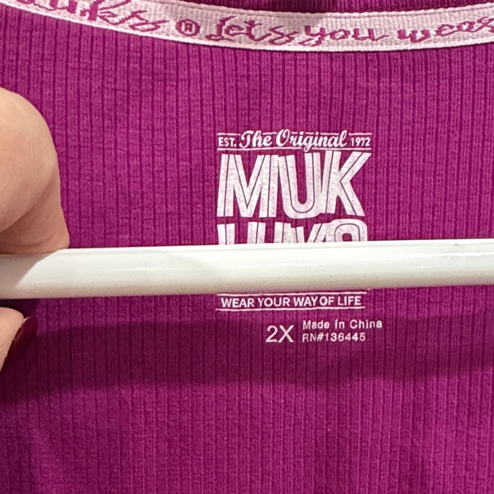 Muk Luks Fuchsia Open Cardigan and pants - Size 2X - Picture 2 of 14